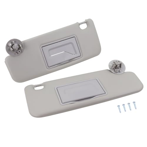 Left Driver & Right Passenger Side Sun Visor Compatible with Chevy Sonic 2012-2019 Spark 2013-2016 Replace # P95327509, P95327507 (Gray)