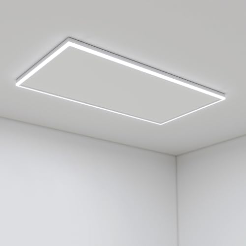 Calefacción de techo por infrarrojos, 840 W, montaje en techo con iluminación LED, calefacción por infrarrojos con termostato, control remoto por apli...
