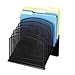 Mesh Desk Organizer, Eight Sections, Steel, 11 1/4 x 10 7/8 x 13 3/4, Black