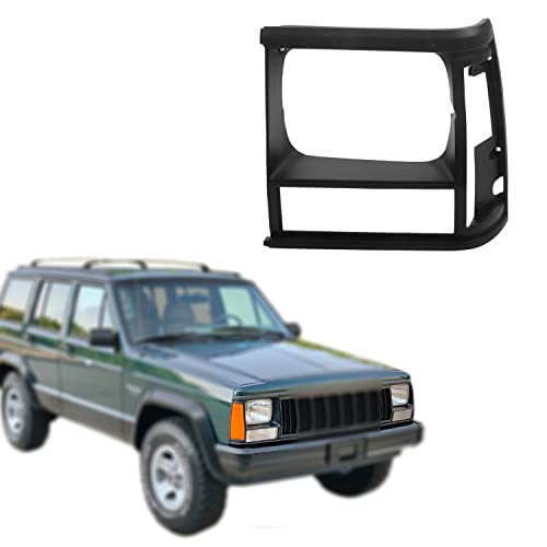 CarPartsDepot Left Driver Side Head Lamp Door with Corner and Parking Light Holes Fits 1991-1996 JEEP Cherokee Comanche SUV CH2512124 5BL63KW7