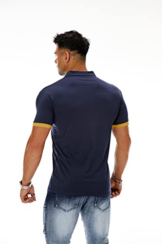 Men's Short & Long Sleeve Solid Polo Shirt Slim Fit Casual Basic Design3