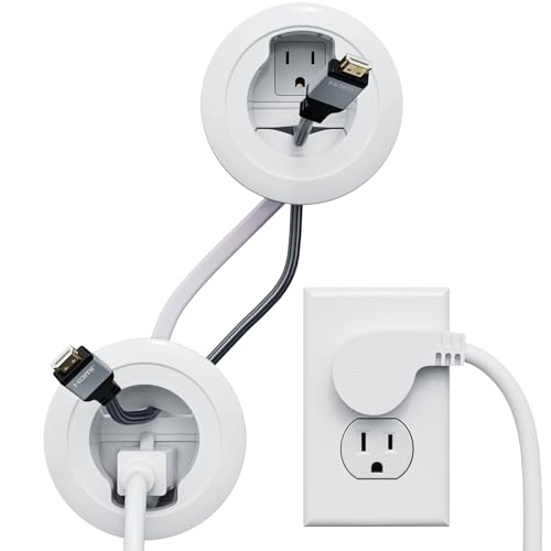 in Wall Cable Management Kit, Power & Low Voltage Wire Organizer with Hole Saw Drill for Easy TV Wall Mounting, TV Cord Hider for Wall & Clean Look