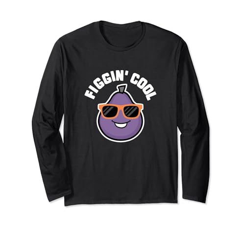 FIGGIN' COOL Divertente Fico Friut Verdure Cibo Gioco di parole Maglia a Manica