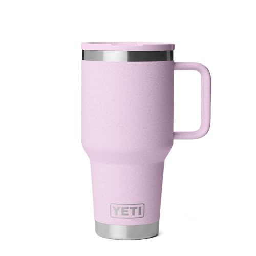 YETI Rambler 30 oz Travel Mug, Stainless Steel, Vacuum Insulated with Stronghold Lid, Cherry Blossom