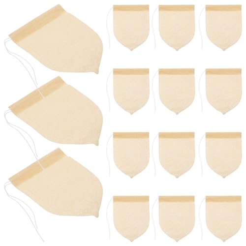 AUTSUPPL 100 piezas Unidades Bolsas de Filtro de Papel Desechables Suelto Pequeño Filtro Multiusos para Infusiones Especias y Sopas sin Sabor y Fácil de Usar