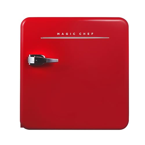 Image of Magic Chef 1.6 cu. ft. Retro Mini Refrigerator in Red, Without Freezer