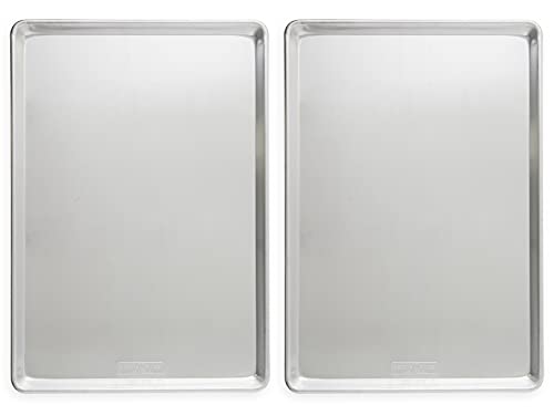 Nordic Ware Aluminum Full Size Sheet Pan 26 x 18 inches for commercial oven use, Full Sheet, 2-Pack (For Commercial Oven Use., Not for standard home ovens)