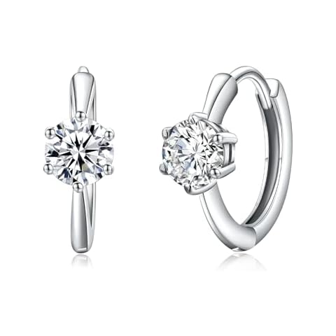 DAYBYDAY Cubic Zirconia Small Hoop Earrings for Women Simulated Diamond Huggie Hoop Earrings CZ Huggie Earrings Huggy Hoop Cover