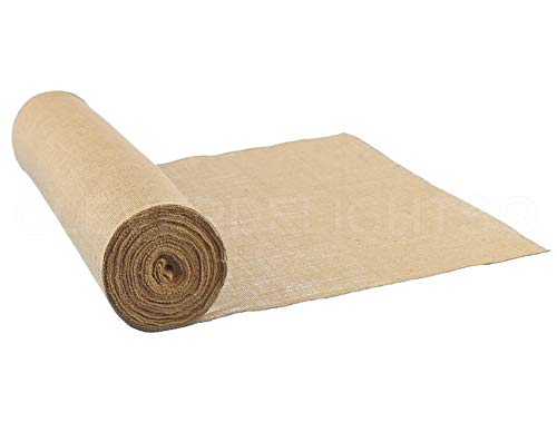 Premium 24-Inch Jute Burlap Roll - 25 Yards of Sturdy, Finished Edge Fabric for Crafting and Decor