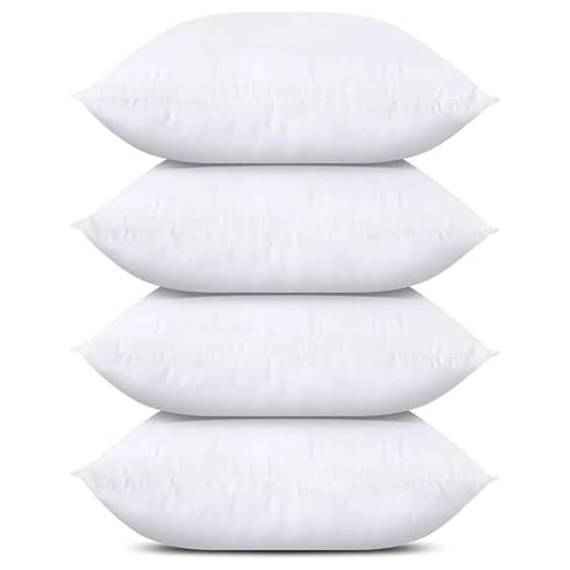 AL PRODUCTION Set di 4 cuscini, 40 x 40 cm Imbottitura per cuscini, Cuscini Divano, Cuscino Fibra Vergine, Morbido e Longevo, Cuscino Interno