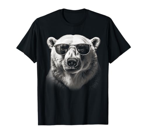 Polar Bear sunglasses wild animal art animal Polar Bear T-Shirt