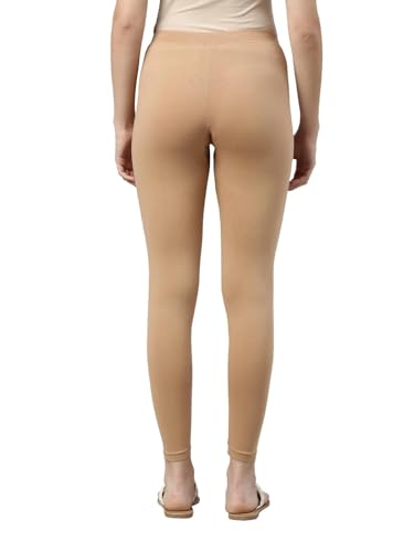 Image of ZAYANQA Combo of 2 Slim Fit Women /Girls Solid Stretchable Cotton Ankle Length Leggings with Ultrasoft Wide Elastic Waistband |Comfortable |Fashionwear|