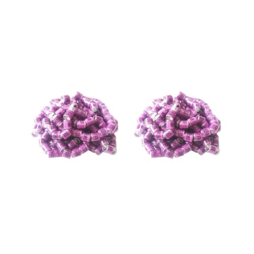 Bagues pour oiseaux en aluminium violet | Anneaux ouverts de marquage 8 mm pour pigeons