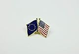 Lange Lebensdauer Buddel-Bini Versand Europa/USA Freundschafts Pin Anstecker Flagge Fahne Doppelpin Flaggenpin Badge Button Flaggen Clip Anstecknadel