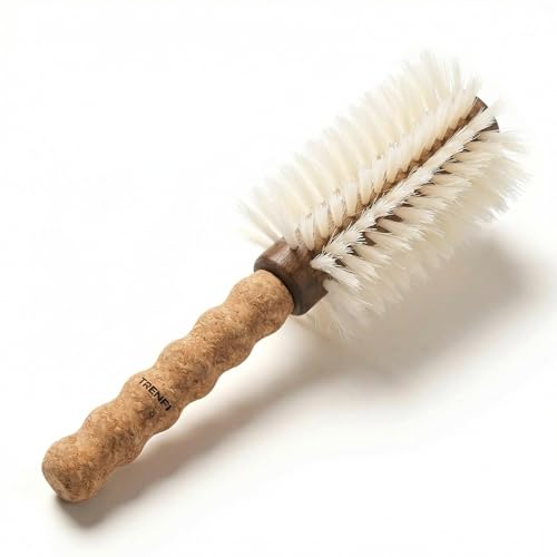 TRENFI Boar Bristle Round Brush 2.75 Inch Nylon Pins