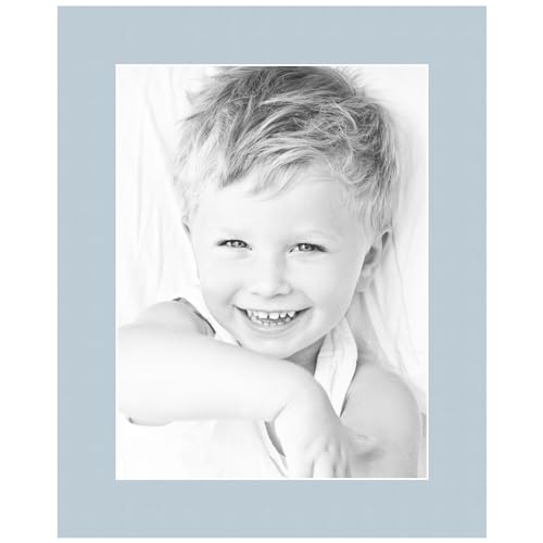 9x12 Fountain Blue/Baby Blue Custom Mat for Picture Frame with 5x8 Opening Size (Mat Only, Frame NOT Included) - 9 Pack