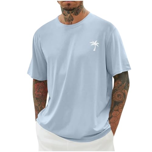 Oversized Graohic Tshirts for Men Crewneck Short Sleeve Tops Casual Summer Lightweight Sports Vintage Breathable Tees - Main Image