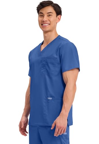 Image of Cherokee WW Revolution V-Neck Scrub Top for Men with 3 Pockets