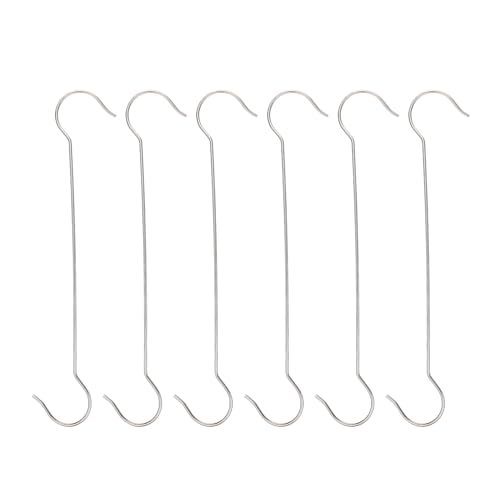 LALADEFIEE 6pcs Stainless Steel S Hooks for Bird Feeder and