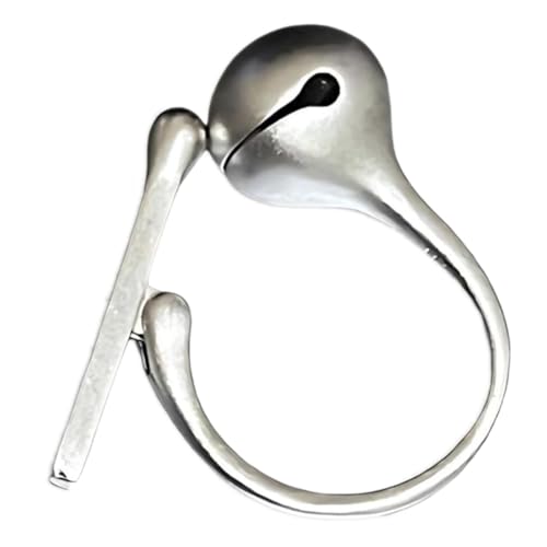 Anillos de plata simple para aliviar el estrés, juguetes de madera sensoriales para los dedos, apertura ajustable, anillo de ansiedad para adultos, anillos para niños para aliviar el estrés,