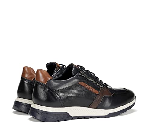Fluchos Para Hombre. F1600 Zapatillas F1600 Marino (44), Piel, 1 A 3Cm, Cordones, Casual - 4