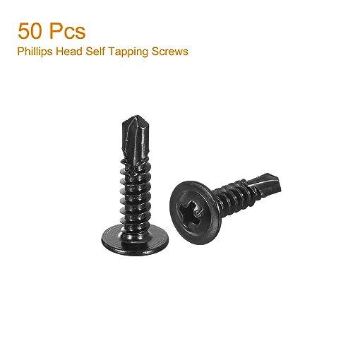 Tornillos autorroscantes Phillips #10x3/4 50 piezas acero miniatura 3