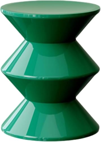 Riuuyyi 小さな 丸いスツール サイドテーブル 北欧 コーヒーテーブル 丸レジャー 靴交換用スツールおしゃれ クリエイティブ リビングルーム ソファサイド 在宅勤務 テレワーク 移動式 勉強机 仕事デスク 多用途 (3階-36*45cm,グリーン)