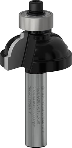 Image of BOSCH PRO Cove Router Bit | R6.3xO28.5xL13.2xS8mm | Crafted for Smooth Edges | Clean, Concave Profiles in Wood & Composites | Durable Carbide Edge | Kickback-Resistant Design