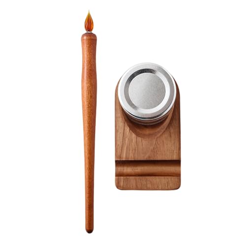 Stylo à pince en verre en bois pour vos carnets créatifs au quotidien