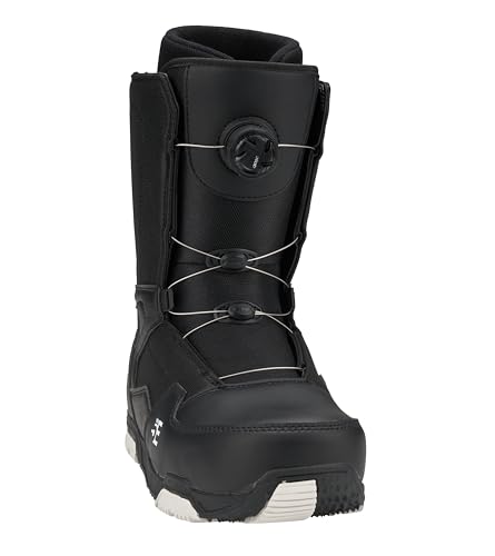 Image of 5th Element Men's Lace and Dial Snowboard Boots, Lace Black, 6 | Waterproof Liner, Secure Fit, Rubber Outsole, Designed for Beginner and Intermediate All-Mountain Snowboarders