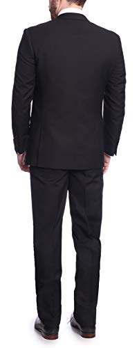Raphael Men's Regular Classic Fit Solid Color 2 Button Mens Suit2