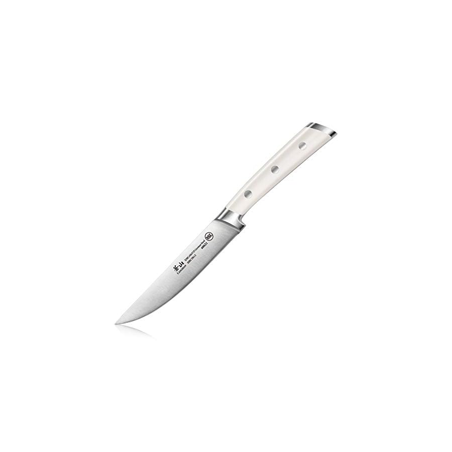 Cangshan S1 Series 1020366 German Steel Forged 4-Piece Steak Knife Set, 5-Inch Straight-Edge Blade
