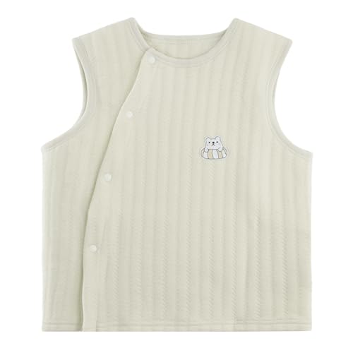 Image of POBIDOBY Baby Vest for Girls & Boys, Purcotton Toddler Reversible Vest for Spring & Autumn