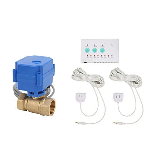 DN20 Valve Sensor, Water Leaking Detection Kit 8 LED Indicators for Factories for Logistics Warehouses for Schools (US Plug)