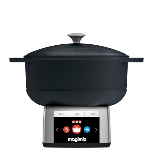 Magimix Cook Expert Set avec Cocotte 7L - Robot de Cuisine avec Accessoire Cocotte Aluminium - Idée Cadeau, Chrome
