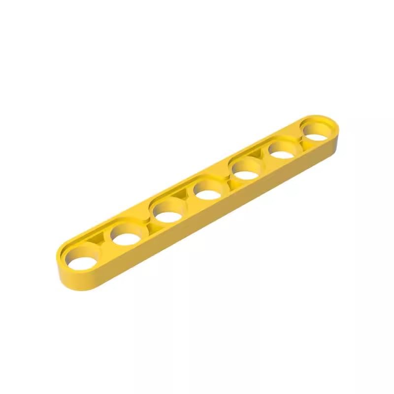 GDS-695 Compatible with LEGO 32065 Technic Beam 1x7 Thin, Yellow, 50 PCS — image 1