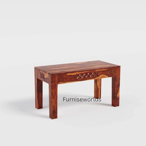 Image of 4 Seater Dining Table Made of Solid sheesham Wood| Honey Finish - 1 Year Warranty | Dinner Table 4 Seater | Dining Room Set for Small Family