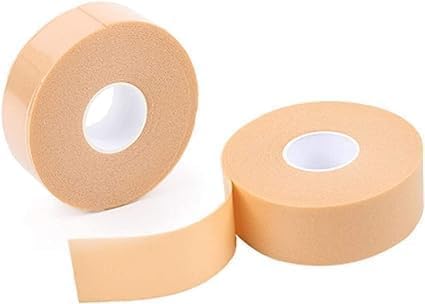 Calsgkspray Yellow-Brown Moleskin For Feet Mole Skin Bandage Roll With Extra Templates Heavy Duty Fabric Padding Tape For Shoe Friction Practical Design Moleskin thumb #2