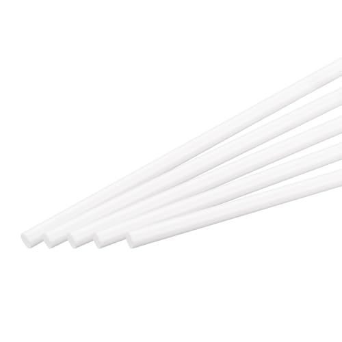 Image of MECCANIXITY ABS Plastic Rod Round Solid Bar 8mm x 250mm White for DIY Model Material, Architectural Model Making, DIY Sand Table, Pack of 15 Pcs