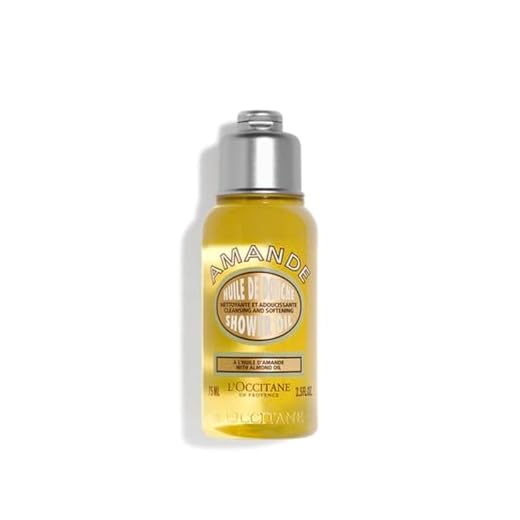 L'OCCITANE Óleo de banho de amêndoa para limpeza e suavização (tamanho de viagem) 74 ml