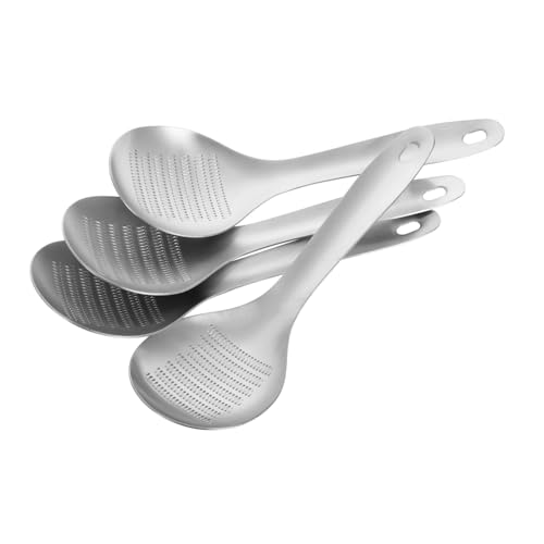 Hemobllo 4 Piezas Cuchara de jengibre rallador de cafe cucharas ranuradas para cocinar cuchara de moler Cuchara ranurada cuchara coladora Acero inoxidable Silver