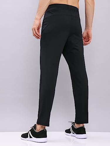 TECHNOSPORT Men's Black Relaxed Fit Track Pants - Image 3
