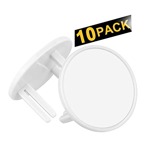 BYETOO protectores de esquina de seguridad para bebés, cubiertas de salida White Plug Socket Covers