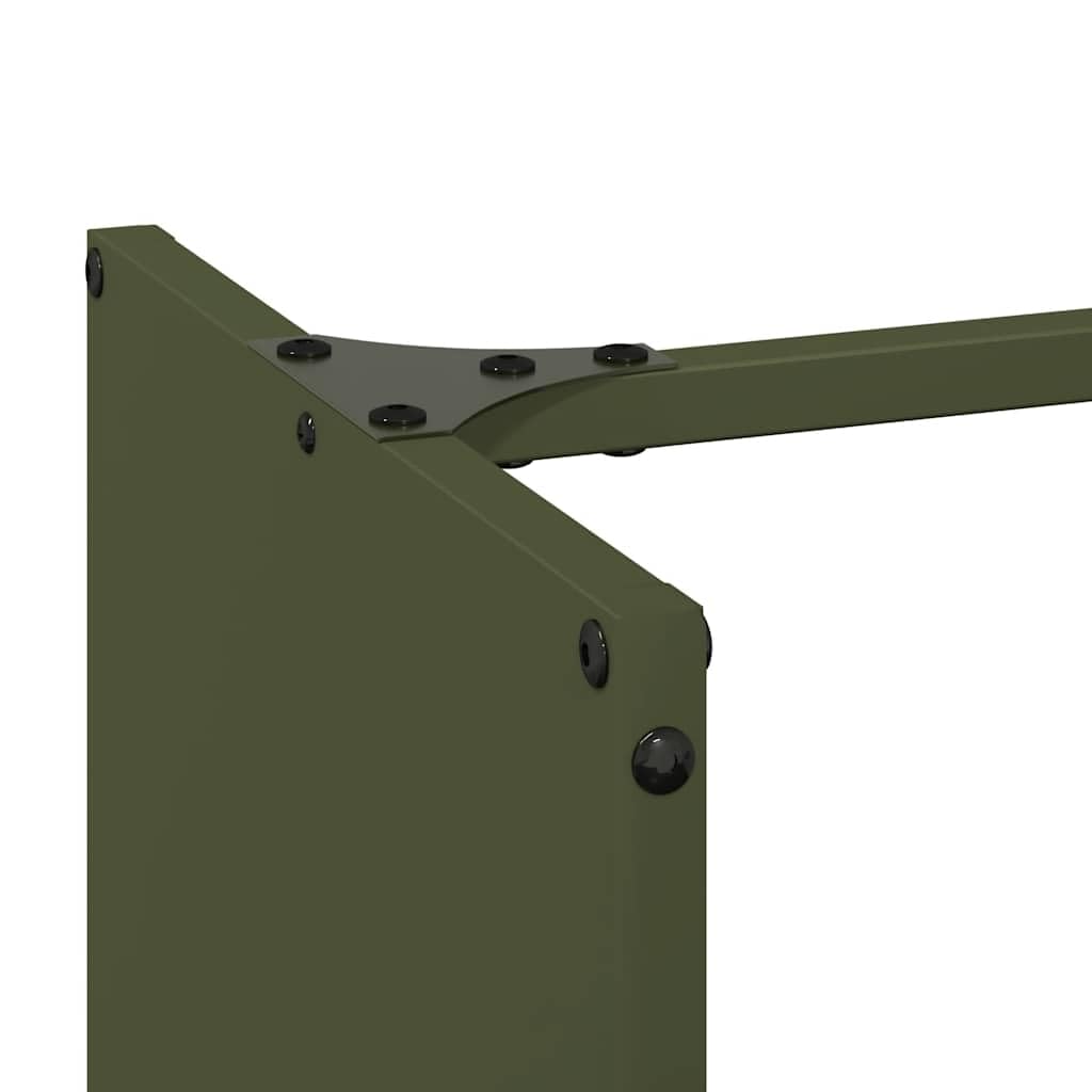 Genérico Leñero Verde Oliva 40x30x80 cm Acero Laminado en frío,Casa y jardín,Accesorios para hornos de leña y chimeneas,Bolsas y Soportes de leña-864234