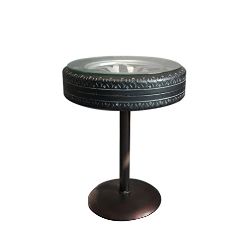 Shoe stool ZI LING SHOP- American Style Bar Bar Casual Corner Desk Coffee Table Creative Industrial Wind Tire Table And Chair Coffee Table(42x55cm) (Size : 50x67cm)