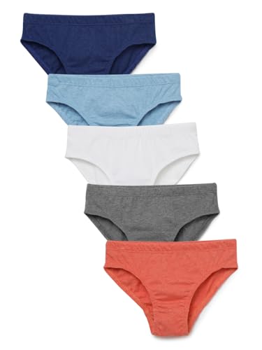 Image of CHARM N CHERISH Boys Cotton Briefs-Pack of 5 Solid Printed Boys Underpant Briefs-Boys Underwear