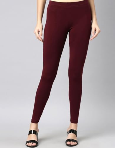 Image of JUNEBERRY Pure Cotton Skinny Fit Ankle Length Leggings Combo (Pack of 2)