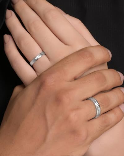 Image of Clara 925 Sterling Silver Adjustable Couple Ring for Men & Women