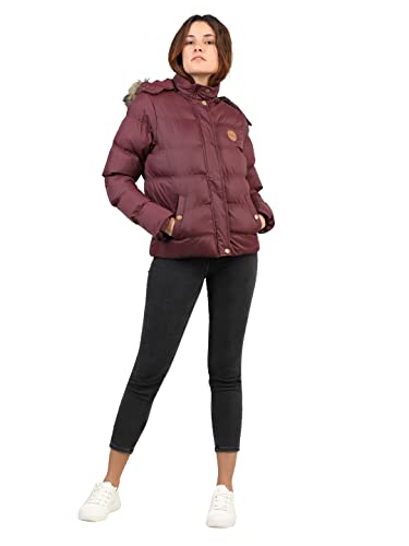 Image of CHKOKKO Women's Polyester Winter Standard Length Quilted Jacket