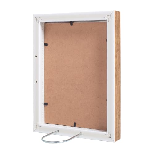 Image of GOLDEN PEACOCK Photo Frame PVC Body with MDF Back | Wall Hanging & Desk Display | Picture Frame for Gifts and Home Decor (Light Brown, Set Of 2)